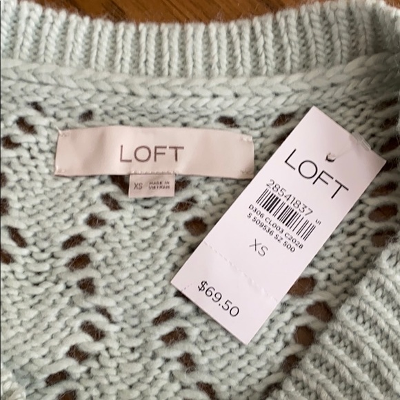 LOFT MINT GREEN SWEATER - Picture 3 of 6